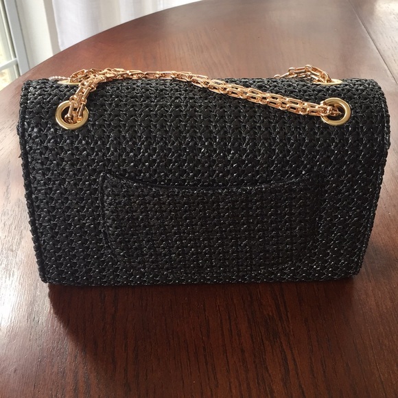 Elegant straw bag with adjustable chain & dust bag - Picture 5 of 7